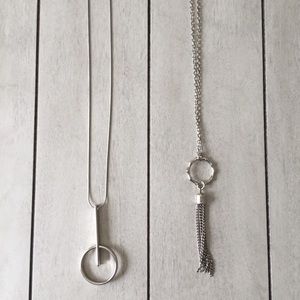 🎀SALE 4/$25 🎀 Set of 2 Long Silver Necklaces